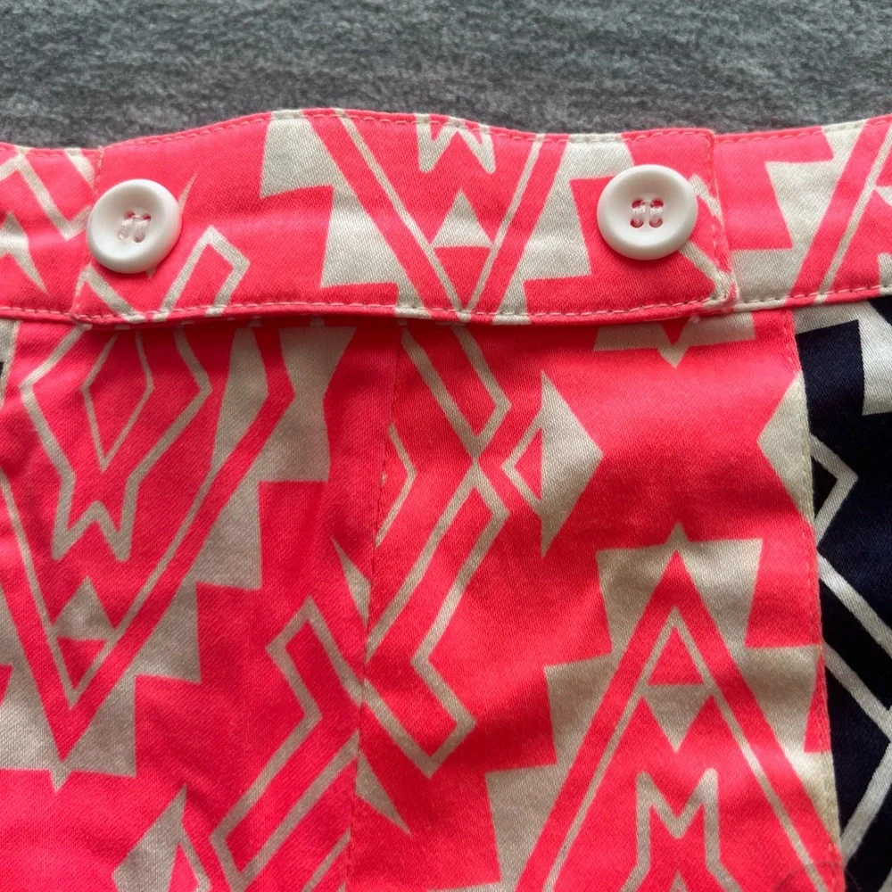 Flying Tomato neon Aztec print shorts women’s S zipper back cotton casual summer